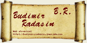 Budimir Radašin vizit kartica